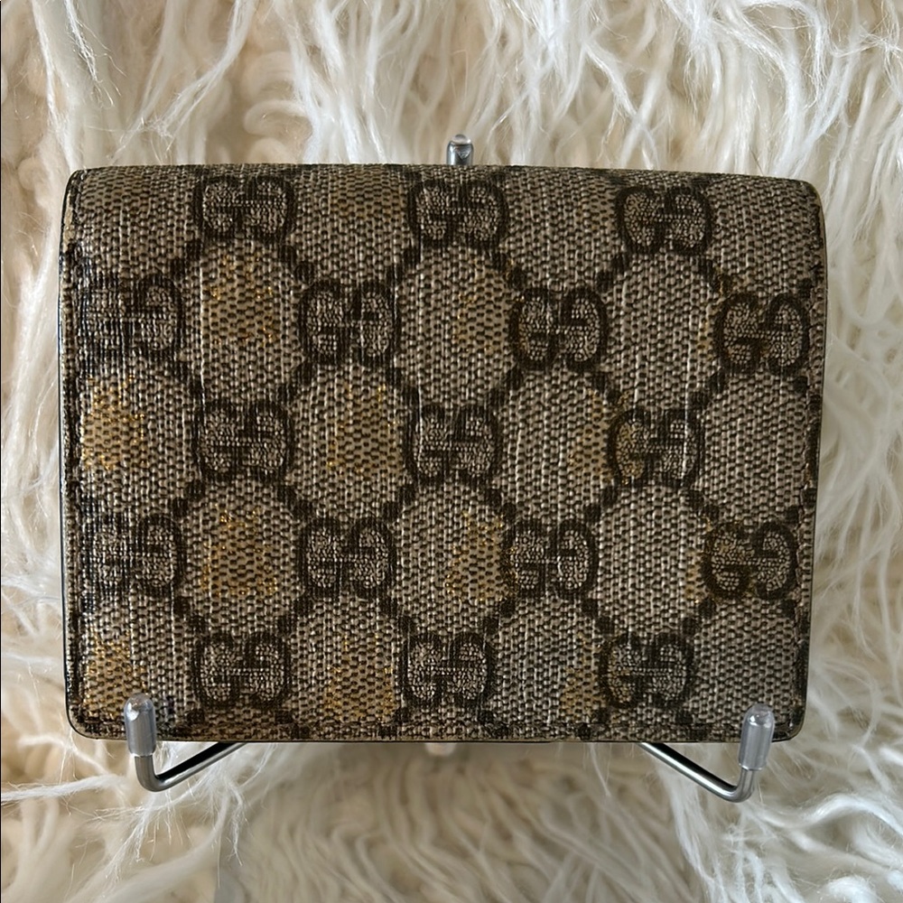 Gucci Beige Brown GG Canvas Wallet